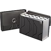 Pendaflex Sliding Cover Expanding File, 13 pockets, Letter Size, Black (2327)