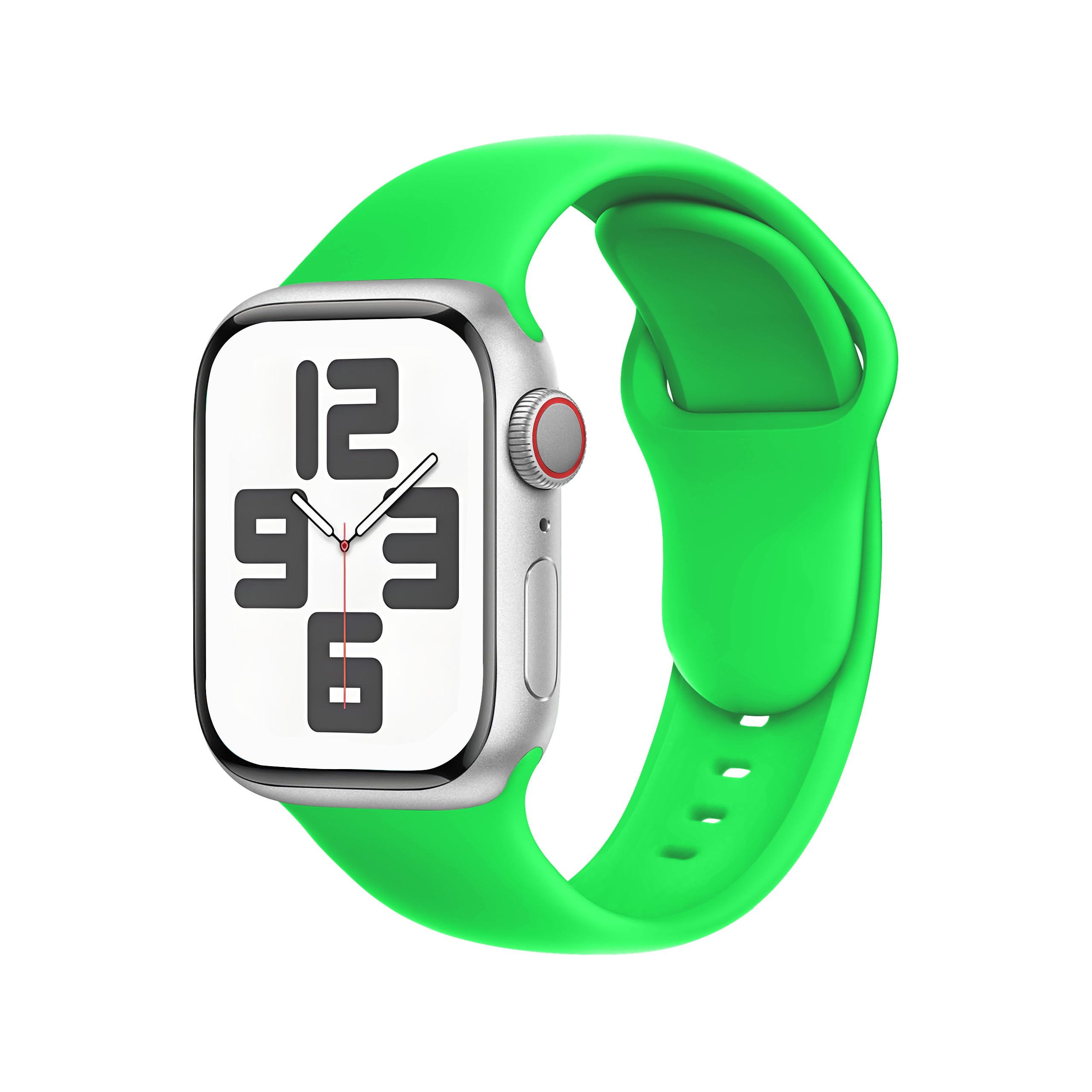 C1 for Apple Watch Strap Ultra 2/Ultra/Series11 10 9 8 7 6 5 4 3/SE (38/40/41/42/44/45/46/49mm) - Sport | Secure Fit, Unisex, Compatible with All Models,Fluorescent Green