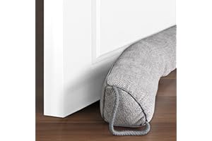 WOCHITV Triangle Under Door Draft Stopper Noise Blocker 24 Inches for Door Bottom Air Seal Insulation and Soundproof, Heavy Duty Weather Guard Snake Stripping, Gray