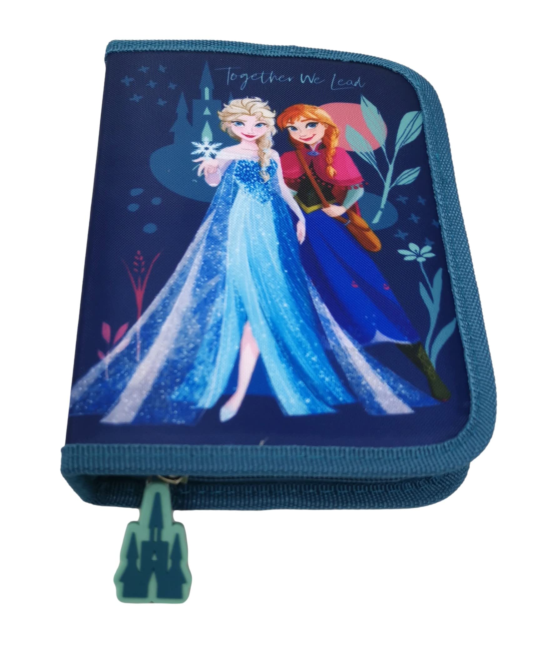 Theonoi Horse Pencil Case 2 Compartments Double Decker Pencil Case Filled Gift for Girls, Frozen II Themed