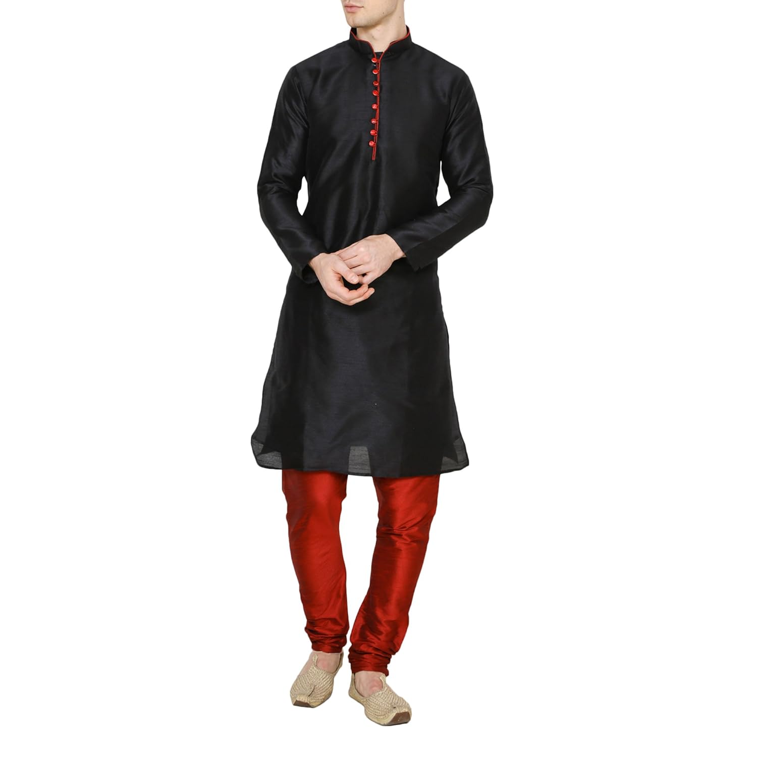 royal kurta men's kurta pyjama set black_36