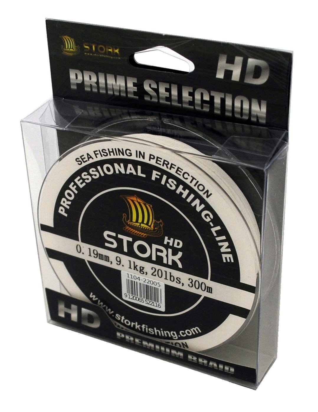 Stork HD, Stork 4-Strand Braided Fishing Line 300m (White, 15 lbs / 6.8kg / 0.15 mm)