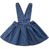 LXXIASHI Toddler Girls Denim Dress Suspender Denim Skirt Infant Baby Girl Strap Dress Overalls Outfit