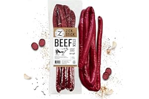 Zick's Specialty Meats German Beef Sausage, Rope Style Organic Smoked Sausage, Beef Meat Grilling Sausage, German Style Smoked Beef Sausage, Dinner Sausage, 12oz 1 Pack, Made in USA, USDA Approved
