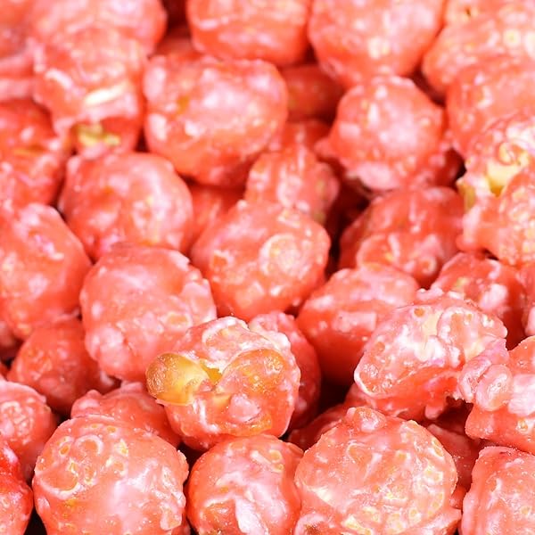 GOURMET PINK STRAWBERRY COLORED POPCORN BY IT’S DELISH, 16 OZ JUMBO CONTAINER | BULK COLORFUL POPCORN SNACK – FRUITY FLAVORED AIR POPPED CORN FUN CONFETTI – GLUTEN FREE, VEGAN, KOSHER, 1 COUNT