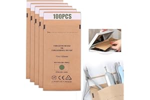 Sterilizer Bags, Sterilization Pouches, Kraft Paper Bags, 100 PCS Self-Sealing Cleaning Pouches, Nail Tool Sterilizer, Cleani