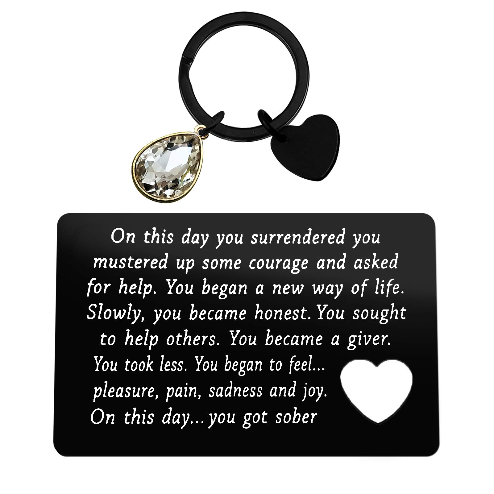 Sobriety Gift Addiction Recovery Gift Engraved Sobriety Wallet Insert Card AA Gift NA Gift 12 Step Gifts Alcoholics Anonymous AA Recovery Sobriety Gifts for Men Women