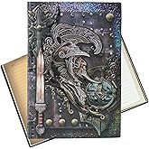 KISWIAR 3D Embossed Leather Journal, 200 Page Vintage A5 Antique Warrior Hardcover Leather Diary, Retro Decorative Writing Notebook for Men Gifts