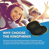 kingphenix Wedge Car Seat Cushion Memory Foam for Driver, Back Pain Relief view 6