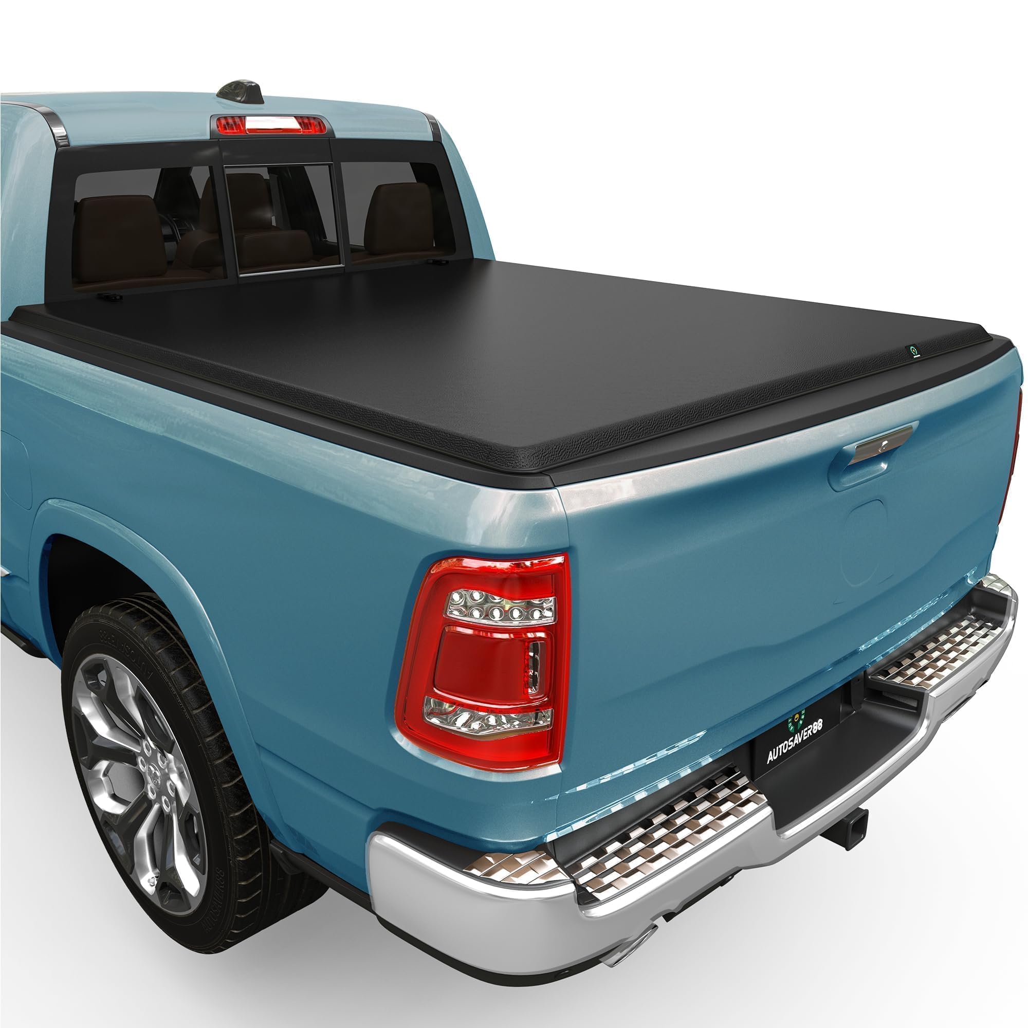 AUTOSAVER88 Soft Roll Up Truck Bed Tonneau Cover Compatible with 2002-2023 Dodge Ram 1500, 2003-2025 Dodge Ram 2500 3500 8ft Bed w/o Ram Box Image AUTOSAVER88 Soft Roll Up Truck Bed Tonneau Cover Compatible with 2002-2023 Dodge Ram 1500, 2003-2025 Dodge Ram 2500 3500 8ft Bed w/o Ram Box Image