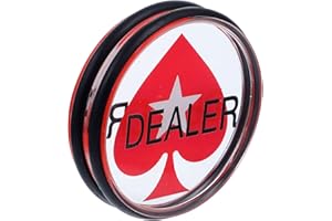 FIXOSHEE Large 75mm Poker Dealer Button Chip, Acrylic Card Dealer Token for Poker Game Accessory, Single