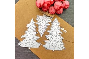 KASHOER Christmas Tree Metal Die Cuts, Pine Trees Merry Christmas Tree DIY Cutting for Embossing Card Making Photo Decorative Paper Dies Scrapbooking Card Making (Tree D)