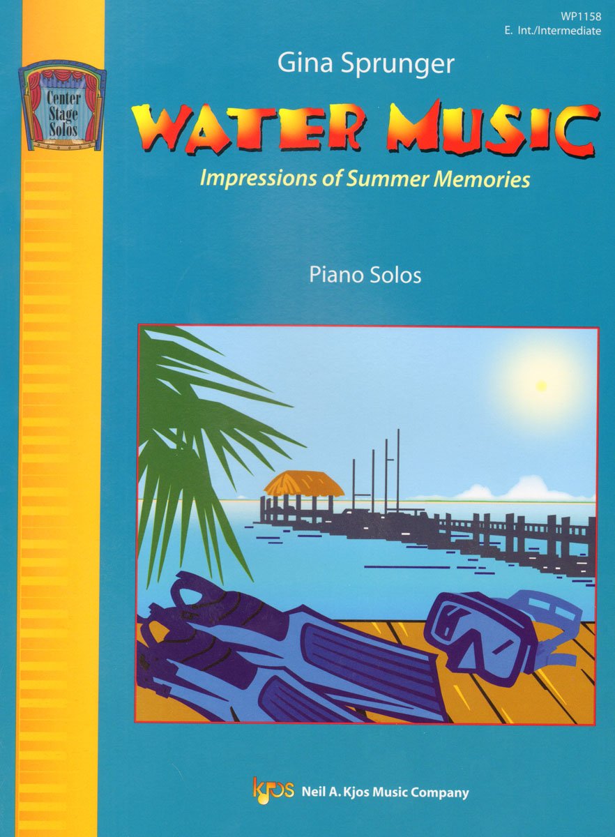 Wp1158 Water Music Piano Solos Gina Sprunger 9780849797668