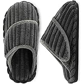 Besroad Kids Slippers Girls Boys House Slippers Adjustable Warm Memory Foam House Shoes Soft Corduroy Bedroom Slides Indoor Outdoor