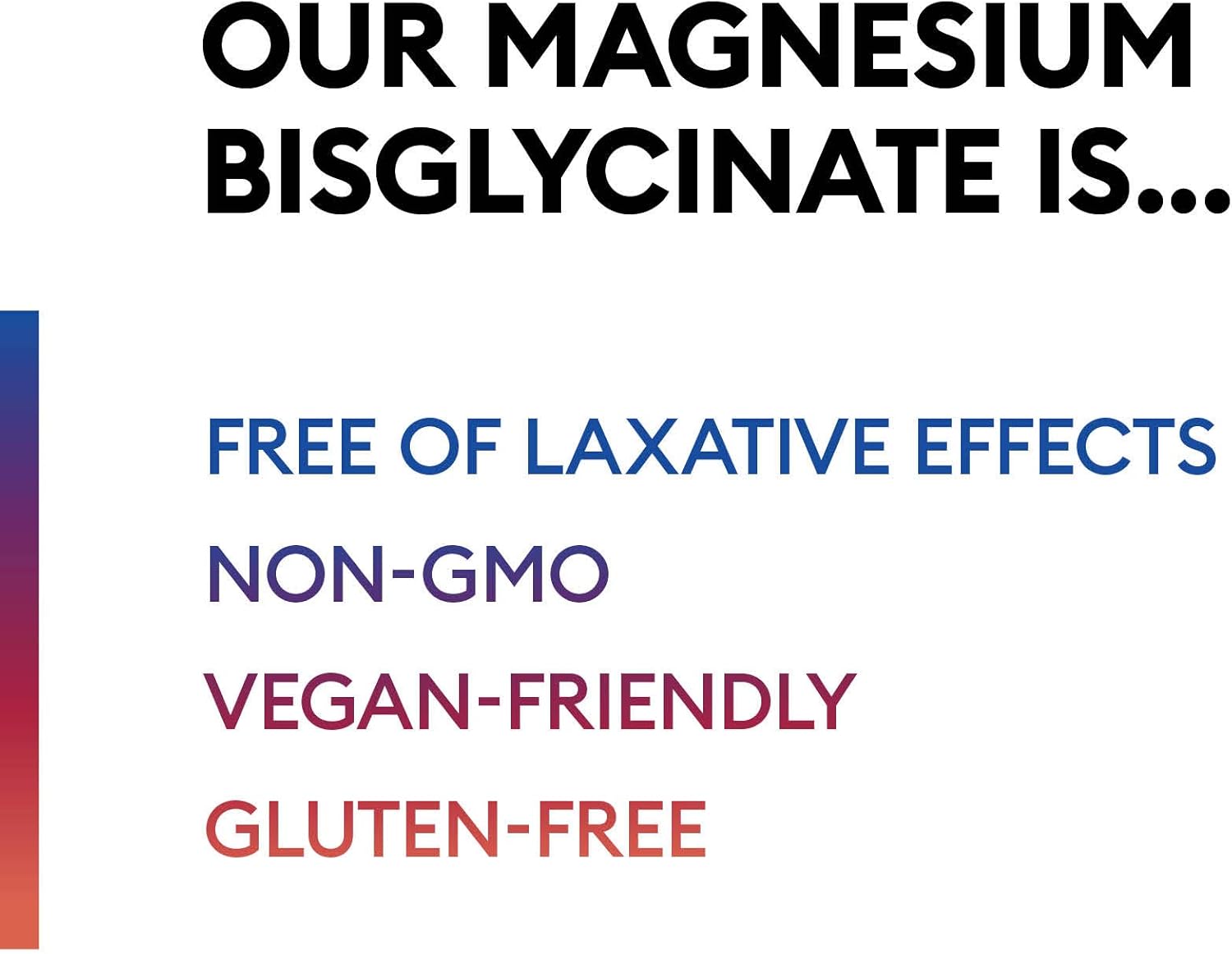 Magnesium Glycinate - Patented Bisglycinate Non Buffered Chelated Magnesium Supplement for Sleep, Muscle Cramps, Relaxation, Bone Density, Gluten Free, Non-GMO, 180 Capsules: Health & Personal Care