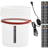 Tellegloww Brewer Heating Belt with 5 Thermometer Strips Fermenting | Warming Belt for Fermentation Buckets Carboys, Maintains Temperature for Beer Wine Kombucha, Easy Wrap Fits Most Vessels