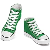Womens High Top Canvas Sneakers, Lace up Fashion Tennis Shoes for Women Casual Classic Walking Shoe for Everyday Wear
