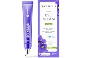ESSENLIS Caffeine Eye Cream for Dark Circles and Puffiness - Day & Night Collagen Hydrating Eye Cream for Wrinkles - Firming Anti Aging Effect - Bags Under Eyes Treatment for Women & Men - Remover & Corrector