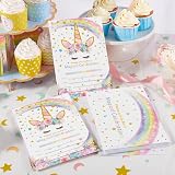 WERNNSAI Magic Unicorn Party Invitations with Envelopes 20 Cards 12.5x18 cm view 7