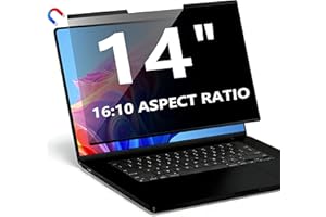 Magnetic Laptop Privacy Screen 14 Inch 16:10, Removable Computer Privacy Filter Shield and Anti Glare Blue Light Screen Prote