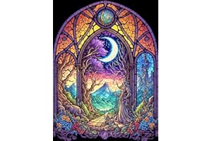 MEOTHAN Diamond Painting Kits Starry Night Moon Tree Diamond Art Kits for Adult Beginners Round Full Drill DIY Diamonds Gem Art Crafts for Home Wall Decor (12 * 16inch)