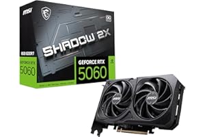 MSI Gaming RTX 5060 8G Shadow 2X OC Graphics Card (8GB GDDR7,TBA-bit, Extreme Performance: 2535 MHz, DisplayPort x3 2.1a, HDM