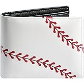 WRIGAEL Credit Card Holder Wallet Rfid Blocking Kids Boys Bifold Teen Cool Cute for Cash with ID Window Cardholder Teenage Teenager, Baseball