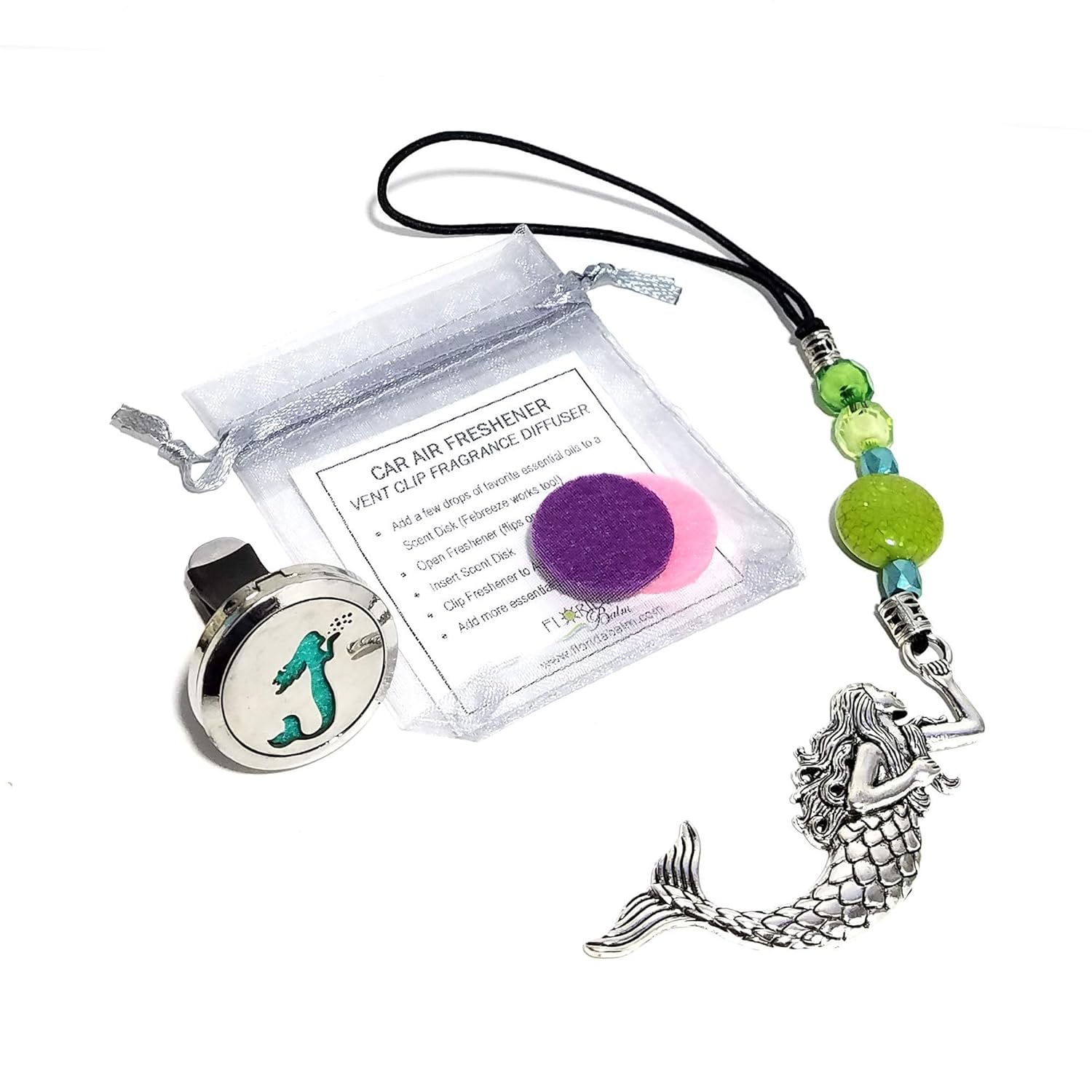 Amazon.com: Mermaid Car Accessories 2 Piece Gift Box | Car Air ...