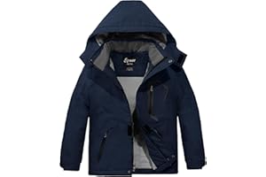 Spmor Boys Waterproof Ski Jacket Warm Coat Windproof Winter Snowboarding Jacket