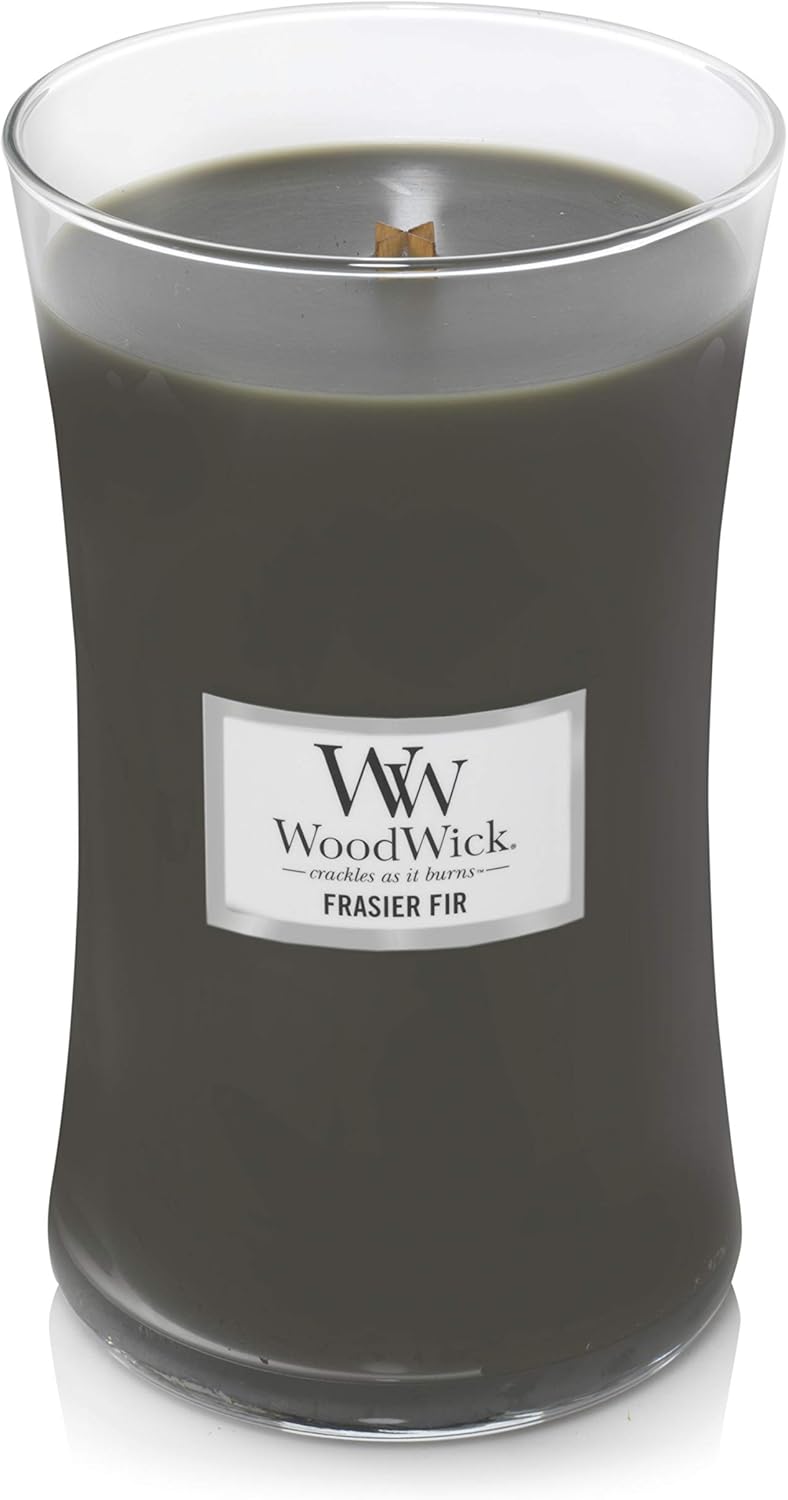 Woodwick Large Hourglass Scented Candle Frasier Fir with Crackling