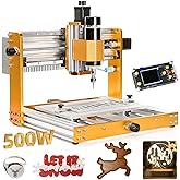 3018 Pro Ultra CNC Machine 500W All-Metal CNC Router Machine, Upgraded 3 Axis Engraver Machine Limit Switches & Emergency-Sto