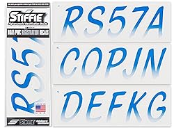 STIFFIE Whipline Blue/White 3" Alpha-Numeric