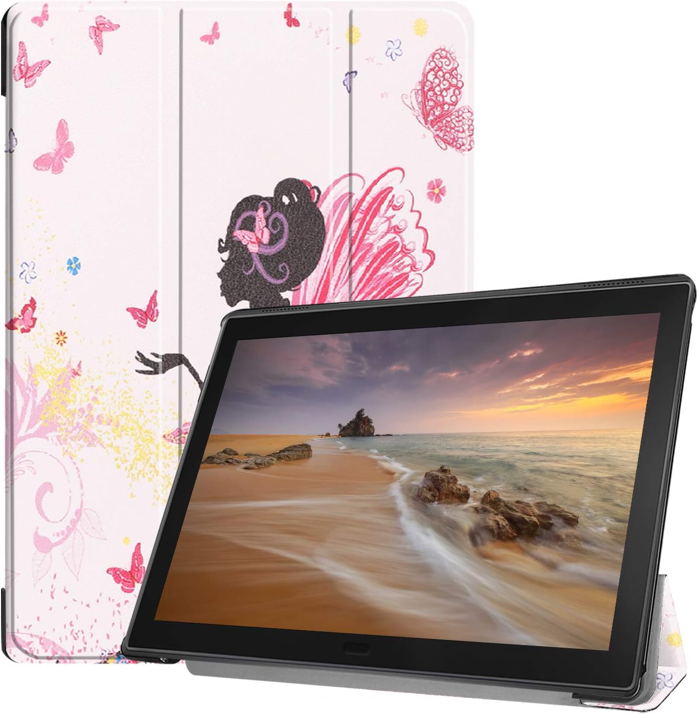 Fmway for Lenovo Tab E10 Case, Ultra Slim Smart Cover with Stand Function for lenovo Tab E10 TB-X104F 2018
