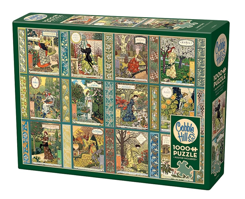 Cobble Hill 1000 Piece Puzzle - Jardiniere: A Gardener's Calendar - Sample Poster Included