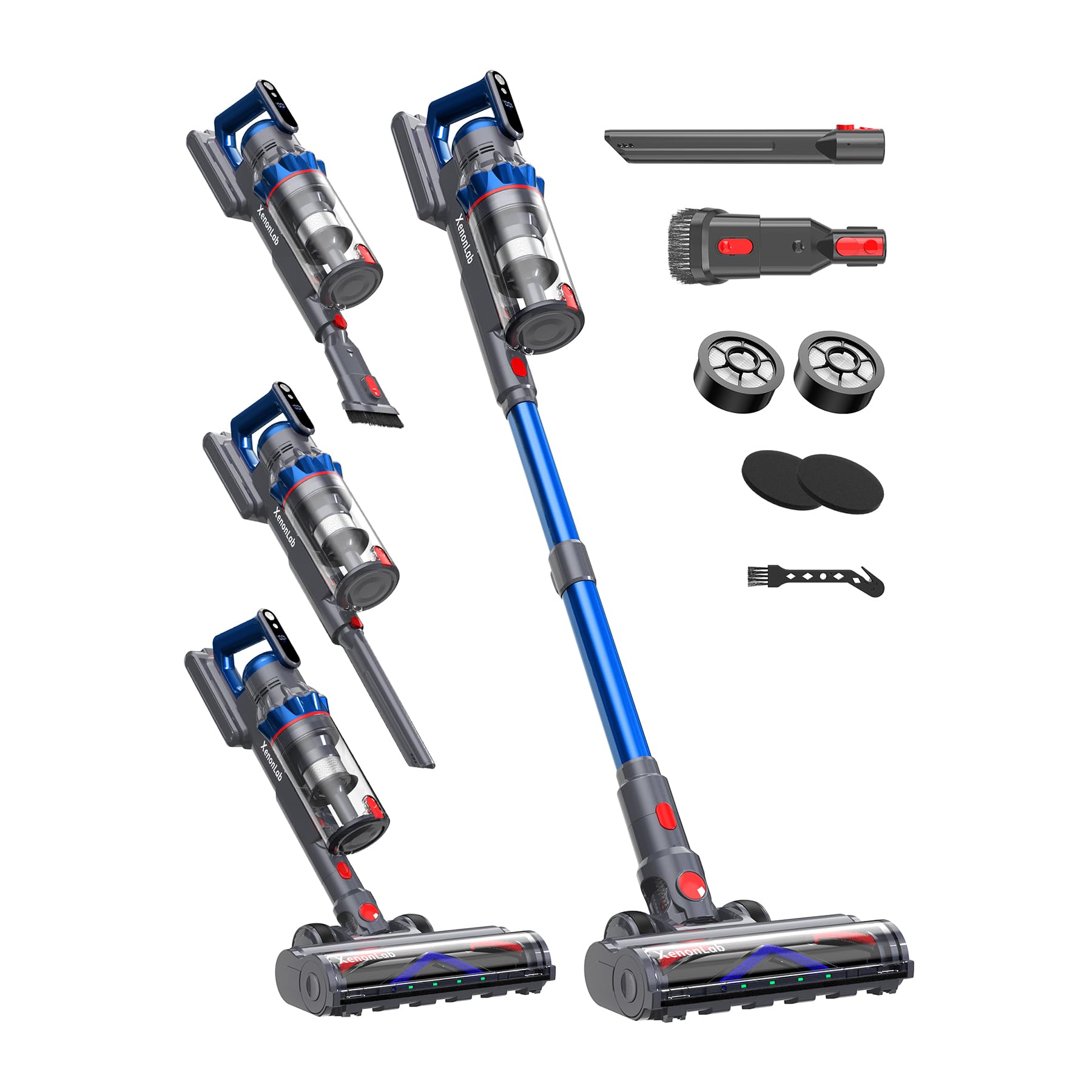 Photo 1 of XenonLab Cordless Vacuum Cleaner, 75Mins/55KPa/650W Self-Standing Stick Vacuum Cleaners for Home, Rechargeable, Lightweight, Cone Filtration&Anti-Tangle, for Hard Floor, Carpet, Hardwoods, Pet Hair