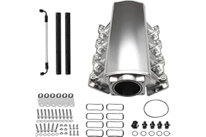 PUZZLEDEER Intake Manifold for LS Cathedral Port Heads for LS1 LS2 LS6 LS Intake Manifold Engines for Chevy 4.8 5.3 5.7 6.0 Silver 92MM ls intake manifold