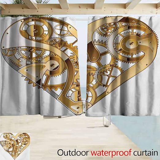 Cortina Industrial Para El Hogar O El Patio Con Diseno De Ruinas