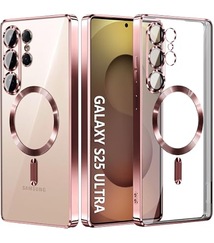 ★Galaxy S25 Ultra ピンクゴールド(ケース付き) Amazon.com: ZTOFERA Magnetic for Samsung Galaxy S25 Ultra 5G Case