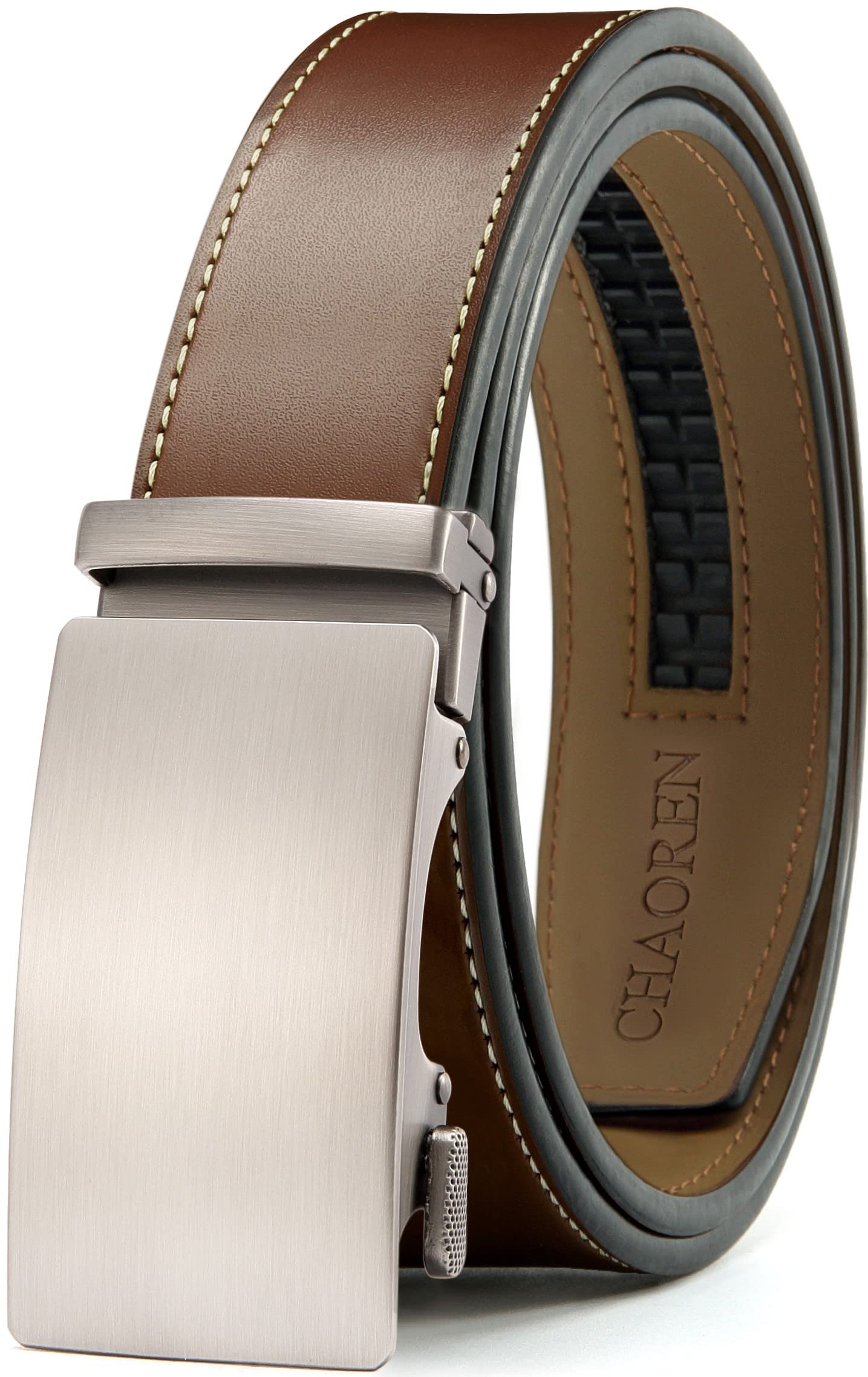 CHAOREN Leather Ratchet Belt Men - Customizable