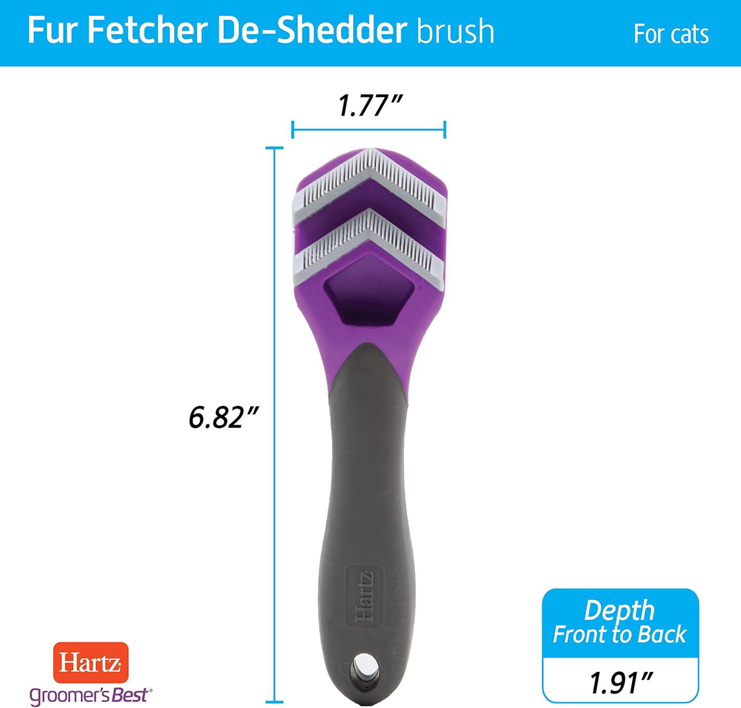 Hartz Groomer's Best Fur Fetcher De-Shedder Cat Brush : Pet Supplies