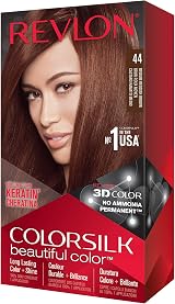 Revlon ColorSilk Permanent Hair Colour Medium Red Brown 44 - Vibrant Lasting