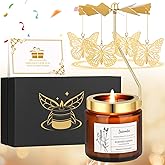 Butterfly Gifts for Women, Rotatable Lavender Scented Candle Gifts for Mom Wife Anniversary Valentine's Day Christmas, Unique Birthday Gift for Sister Girlfriend with Gift Box