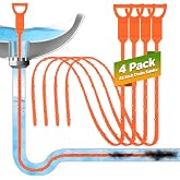 Forlivese 4 Pack 25 Inch Drain Snake,Drain Clog Remover,Sink Snake for Sewer Kitchen Sink Bathroom Tub Toilet Clogged Drains 