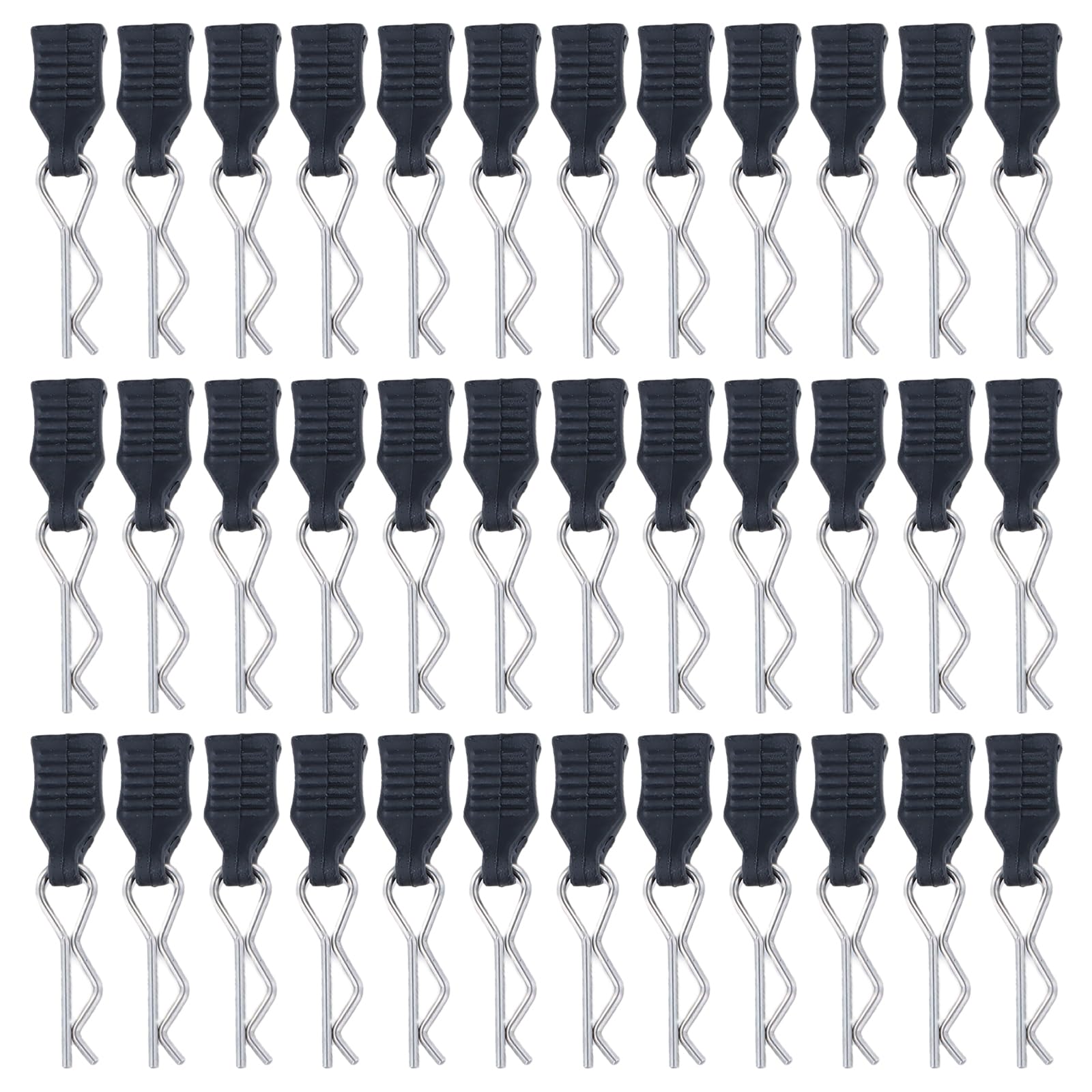 FooYee 36X Universal RC Car Body Clips, RC Mount Clamp Retainer Replacement Accessories Part Pin, Universal Body Clips with Pull Tabs, Model Truck Car Crawler fits for 1/10, 1/12, 1/14, and 1/16