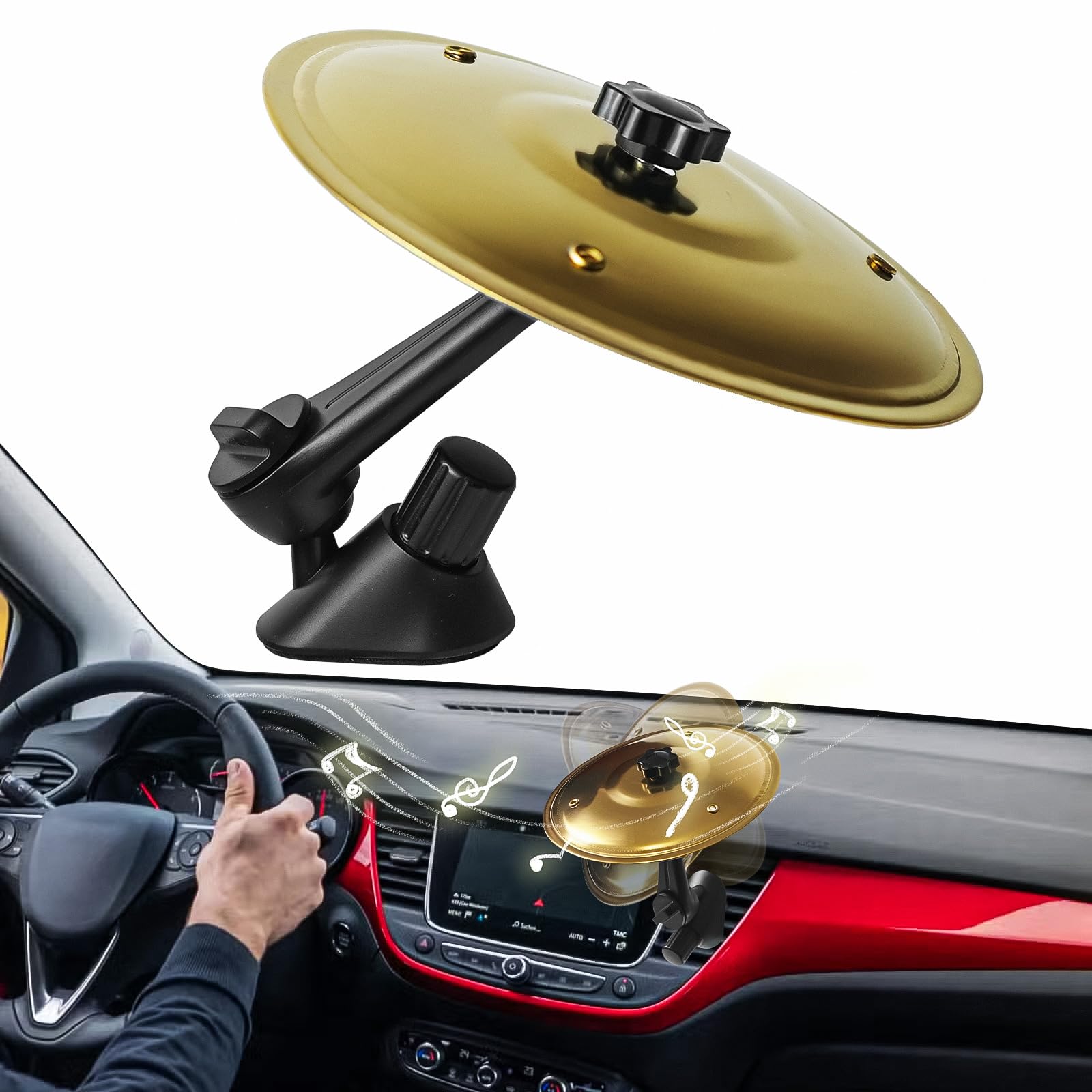 Photo 1 of *UNTESTED*
Car Crash Cymbal Air Vent - 2026 Upgrade Mini Car Symbol Drum for Dash, Dashboard Cymbal for Car, Fun for Every Drive, Fits Most Vehicles, Beats Boredom, Turn Traffic into a Jam Session