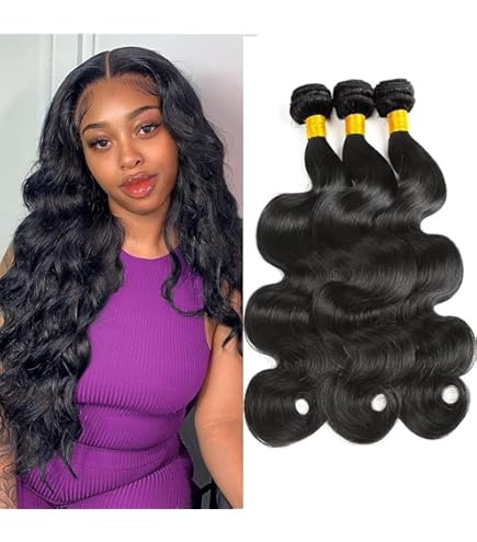 Amazon.com : Body Wave Bundles Human Hair 18 20 22 Inch  display picture 3