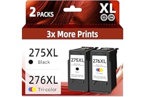 Skyink 275xl 276xl Ink Cartridge Compatible Replacement for Canon Ink 275 276 XL PGI275 CLI276 PG-275 CL-276 XL for Pixma TS3500 TS3522 TS3520 TR4700 TR4720 TR4722 Printer (2-Pack Combo Black Color)