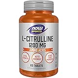 NOW Sports Nutrition, L-Citrulline, Extra Strength 1200 mg, Amino Acid, 120 Tablets (0116)