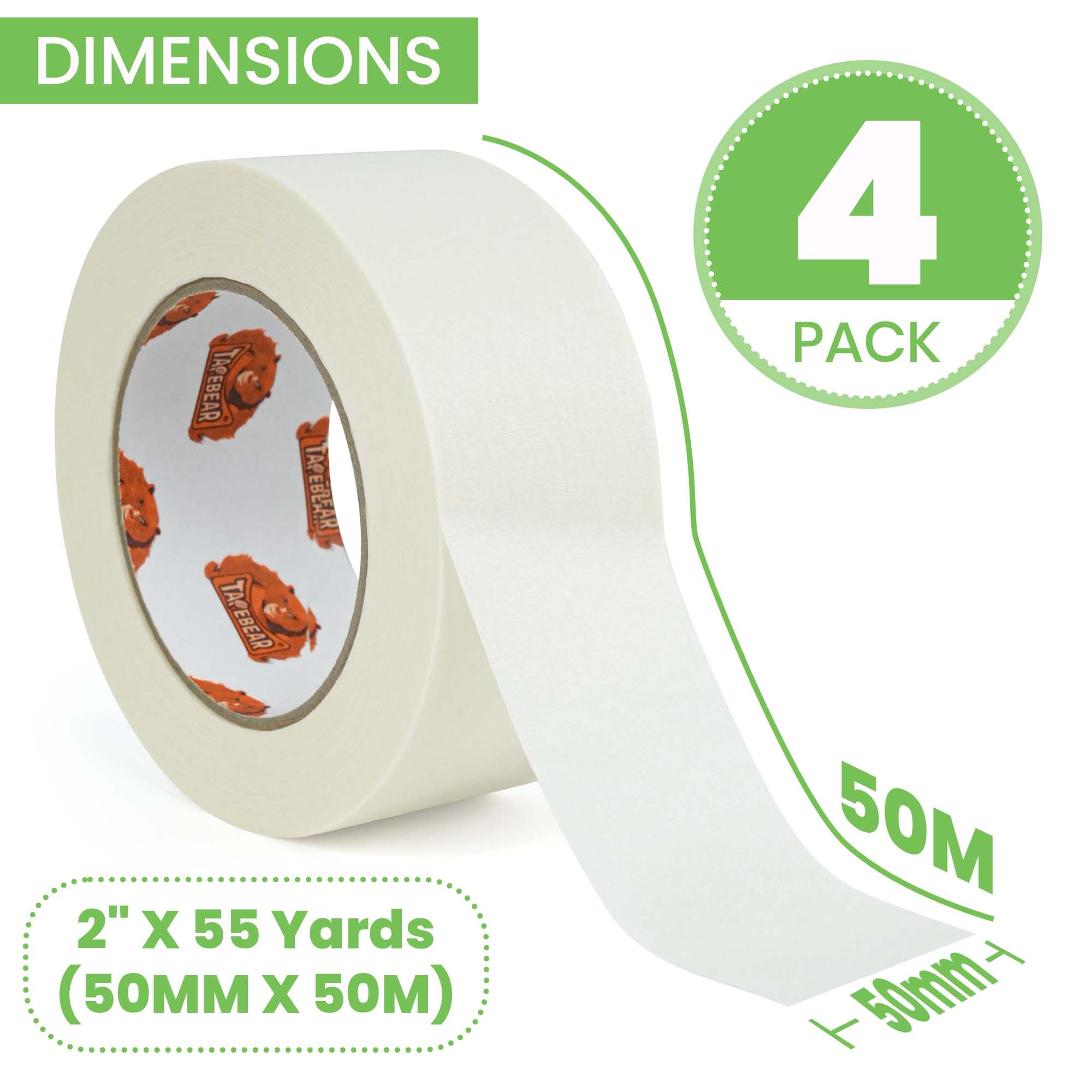 TAPEBEAR Umweltschonendes Kraftpapier-Klebeband 50mm x 50m, selbstklebend, recycelbar, biologisch abbaubar für Versand, Umzug, Kartons, 4 Rollen 6