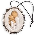 Willow Tree Embrace Metal-Edged Ornament, Sculpted Hand-Painted Bas Relief